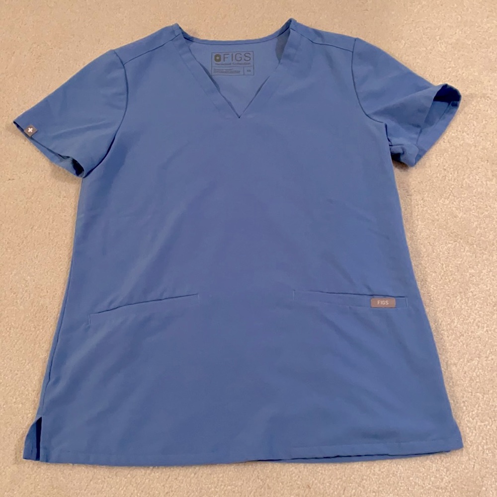 Figs Women’s Ceil Blue Top Sz XS